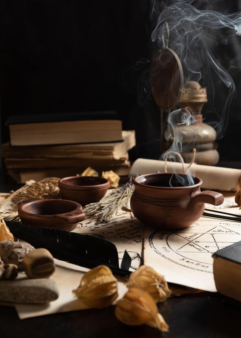 Wizard crafting magical spells